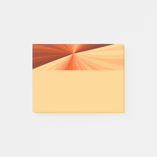 Modern Abstract Orange Red Vanilla Graphic Fractal Post-it Notes (Front)