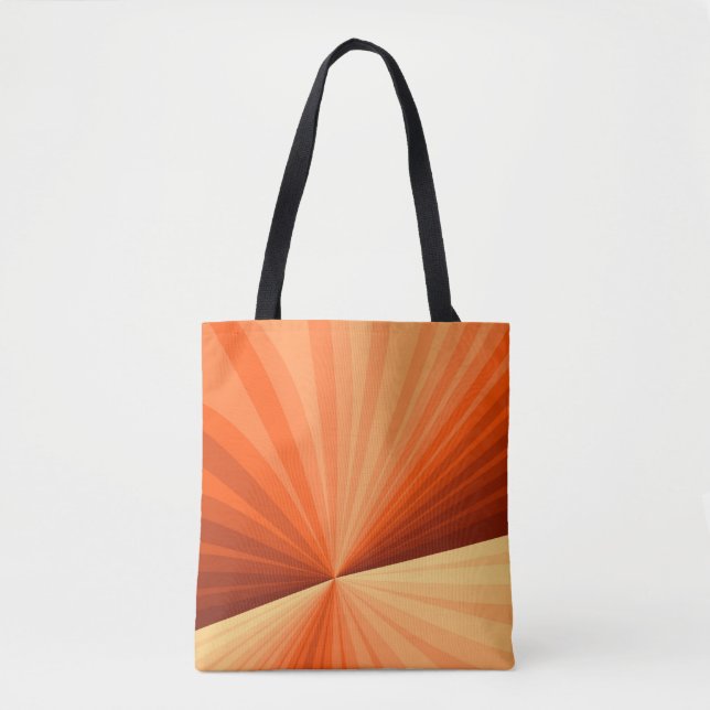 Modern Abstract Orange Red Vanilla Graphic Fractal Tote Bag (Front)