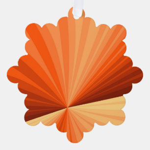 Modern Abstract Orange Red Vanilla Graphic Fractal Tree Decoration Card