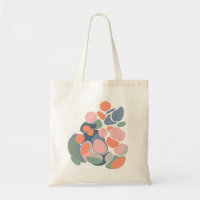 Modern Abstract Organic Shapes Art in Earthy Colou