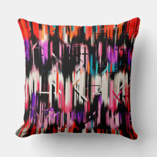 Modern Abstract Paint Colour Brush Stroke #2 Cushion