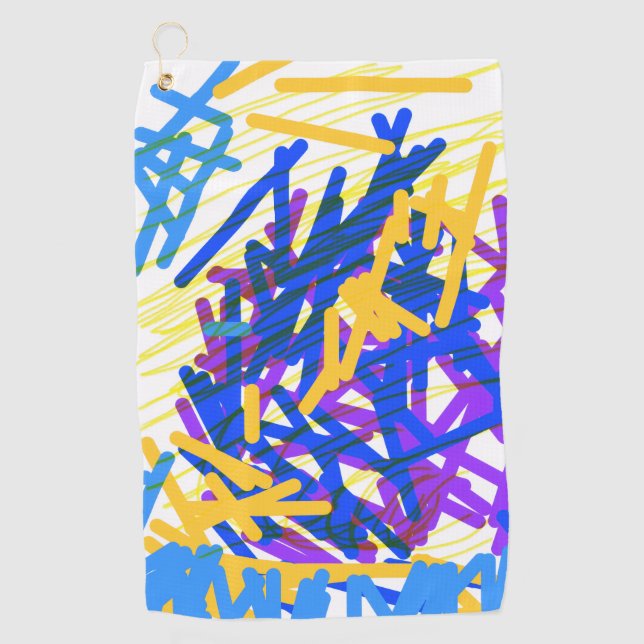 Modern Abstract Paint Splash  Golf Towel (Front)