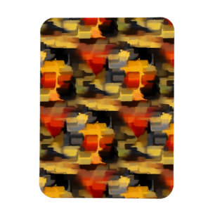 Modern Abstract Paint Squares Magnet