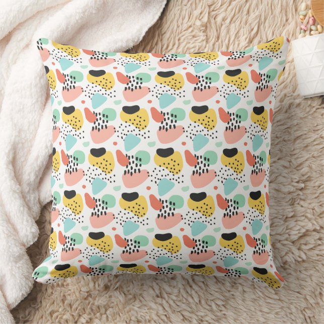 Modern Abstract Paint Strokes Pattern Cushion (Blanket)