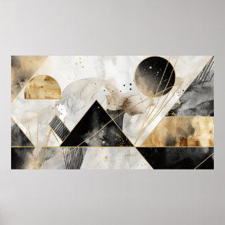 Modern abstract painted background poster
