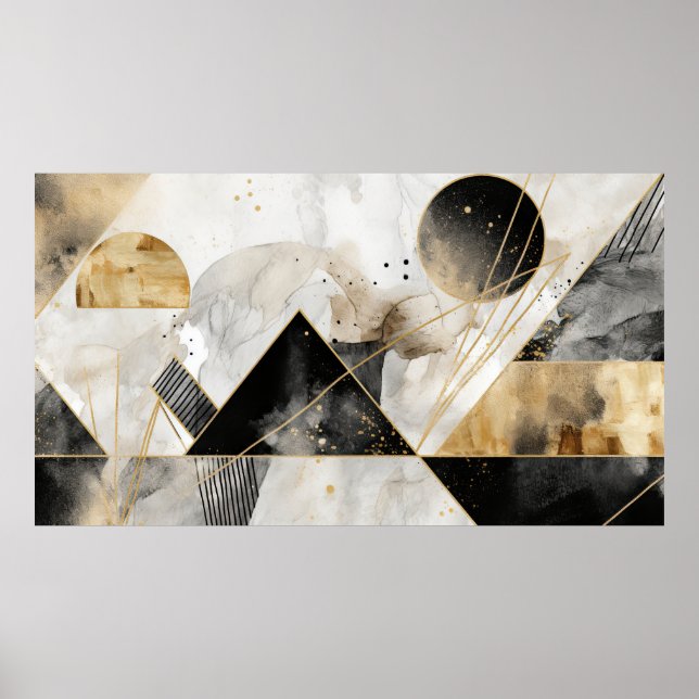 Modern abstract painted background poster (Front)