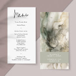 Modern Abstract Painterly Sage Green Wedding Menu<br><div class="desc">Modern Abstract Painterly Sage Green Wedding Menu</div>