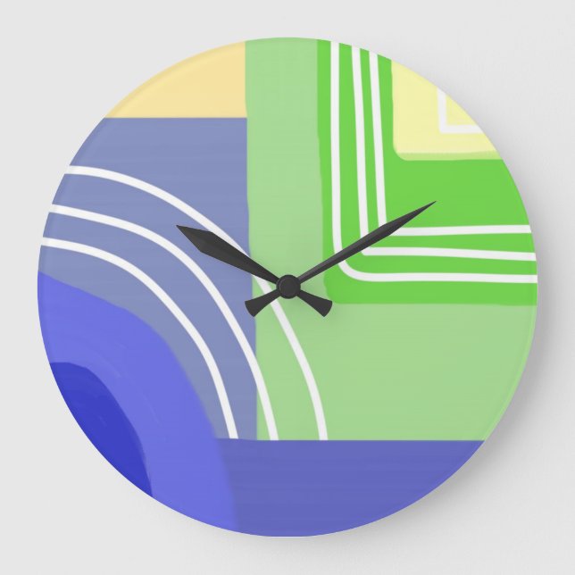 modern abstract painting art large clock (Front)
