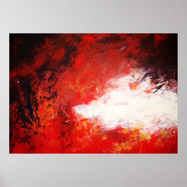Modern Abstract Painting Art Print Red Creative (Front)