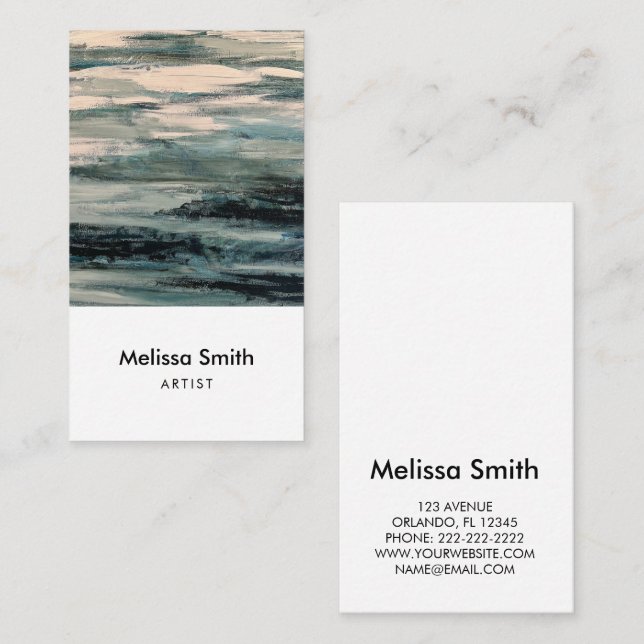 Modern Abstract Painting Artist Business Card (Front/Back)