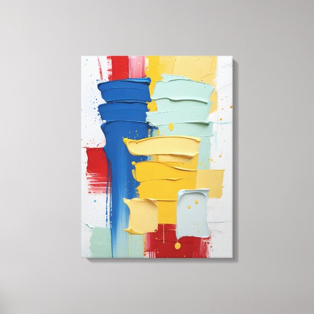 Modern Abstract Painting Canvas Print (Front)