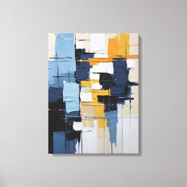 Modern Abstract Painting Canvas Print (Front)