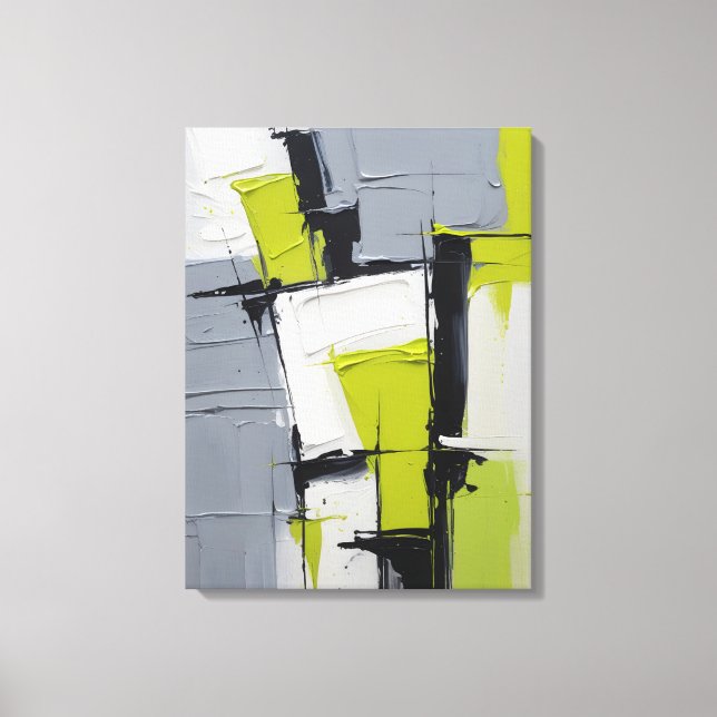 Modern Abstract Painting Canvas Print (Front)