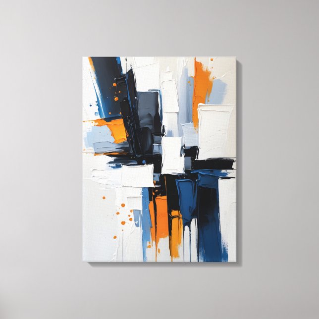 Modern Abstract Painting Canvas Print (Front)