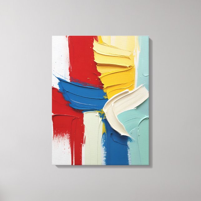 Modern Abstract Painting Canvas Print (Front)