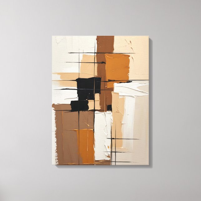 Modern Abstract Painting Canvas Print (Front)