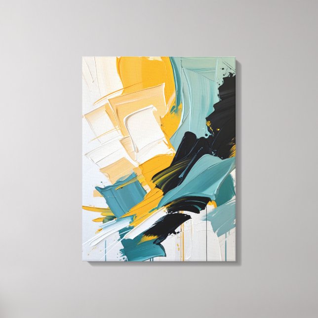Modern Abstract Painting Canvas Print (Front)