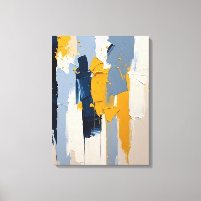 Modern Abstract Painting Canvas Print (Front)
