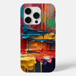 Modern abstract painting iPhone 15pro case