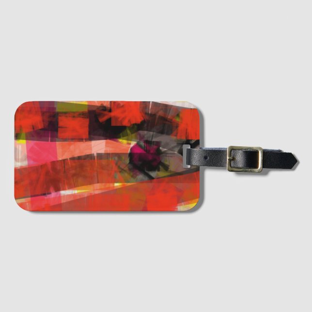 Modern Abstract Painting Luggage Tag (Front Horizontal)