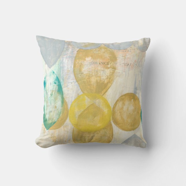 Modern Abstract Painting on Newsprint Cushion (Front)