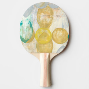 Modern Abstract Painting on Newsprint Ping Pong Paddle