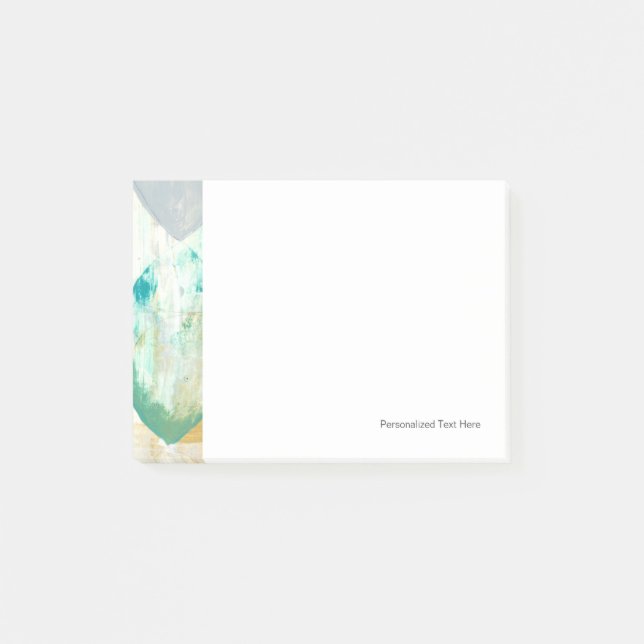 Modern Abstract Painting on Newsprint Post-it Notes (Front)