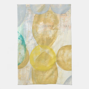 Modern Abstract Painting on Newsprint Tea Towel