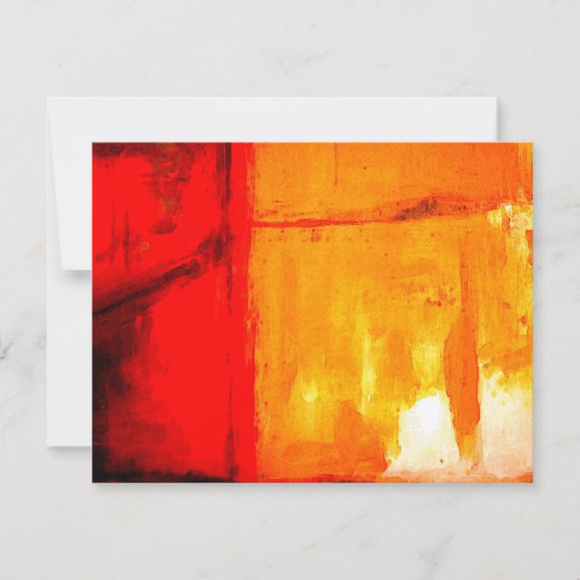 Modern Abstract Painting Personalised Invitations (Front)
