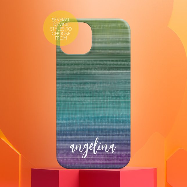 Modern Abstract Painting with White Script Name (Modern Abstract Phone Case)