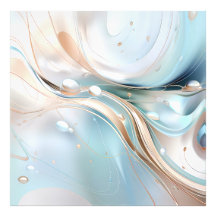 Modern abstract pastel light blue and blush pink