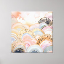 Modern abstract pastel light pink and beige