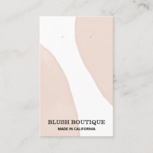 Modern Abstract Pastel Pink Earring Cards