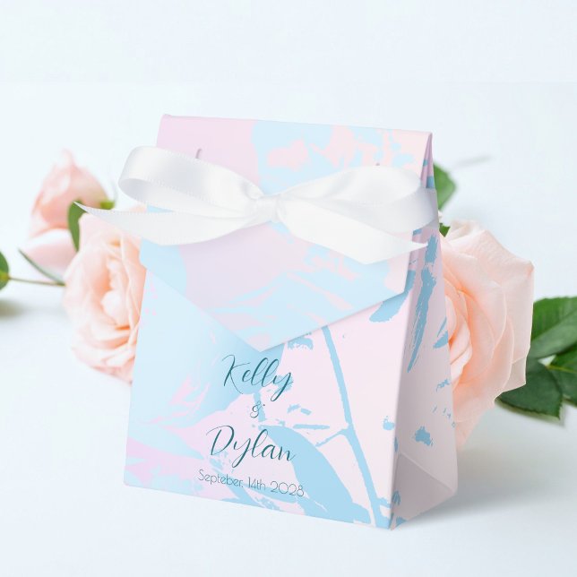 Modern Abstract Pastel Wedding Favour Box (Creator Uploaded)