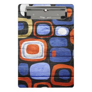 Modern Abstract Pastel Wood Look Mini Clipboard