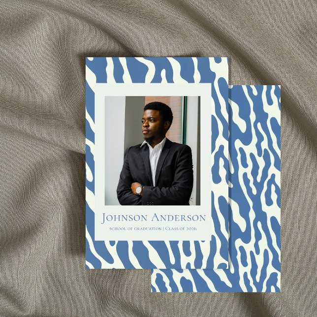 Modern abstract Pattern graduation announcement  (Creator Uploaded)