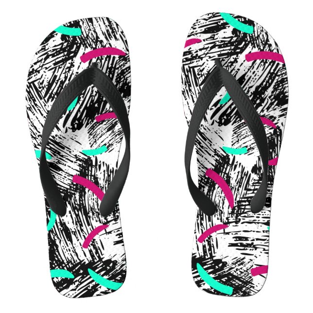 Modern Abstract pattern . Jandals (Footbed)