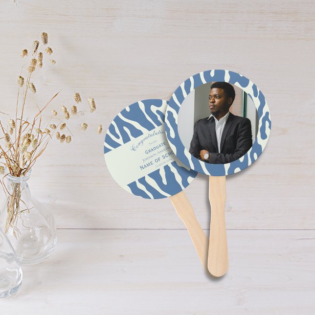 Modern abstract Pattern Photo Graduation  Hand Fan (Creator Uploaded)