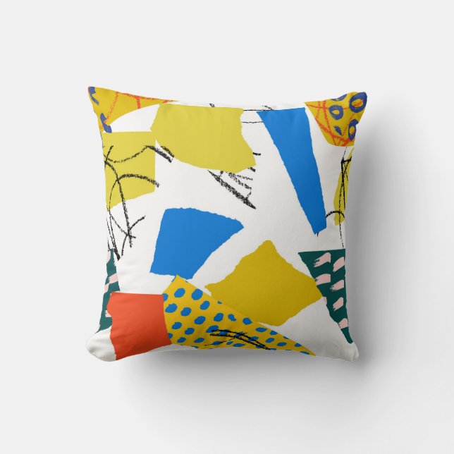 Modern Abstract Pattern with Shapes. Cushion (Front)