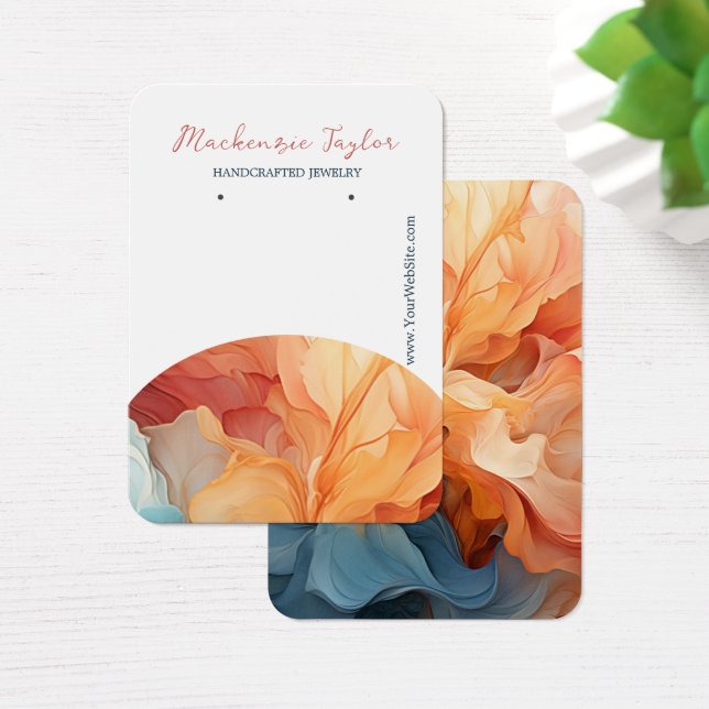 Modern Abstract Personalised Earring Display Card (Desk)