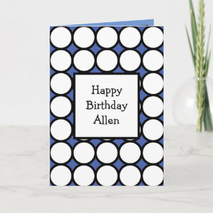Modern Abstract Personalised Happy Birthday Card