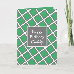 Modern Abstract Personalised Happy Birthday Daddy Card