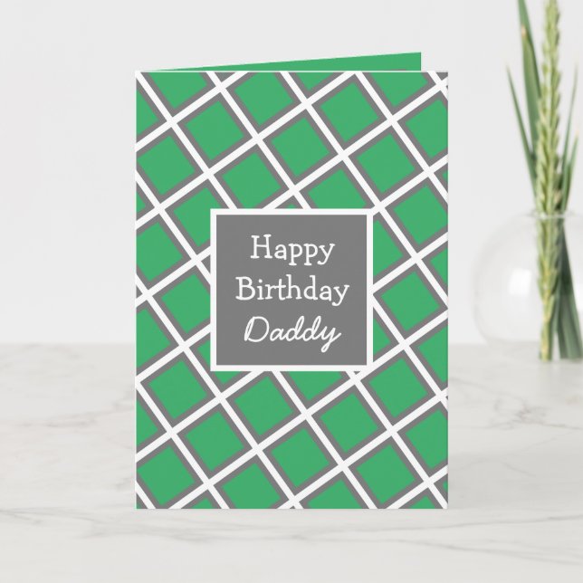 Modern Abstract Personalised Happy Birthday Daddy Card (Front)