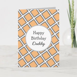 Modern Abstract Personalised Happy Birthday Daddy Card
