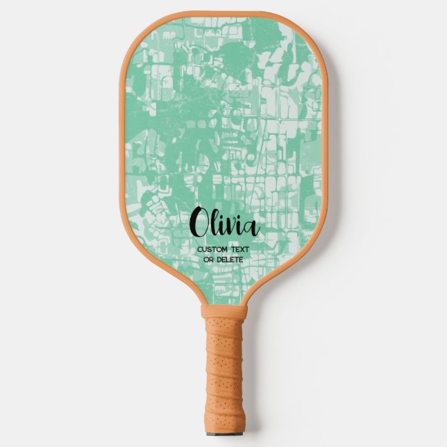 Modern Abstract Personalised Name Pickleball Paddl Paddle (Front)