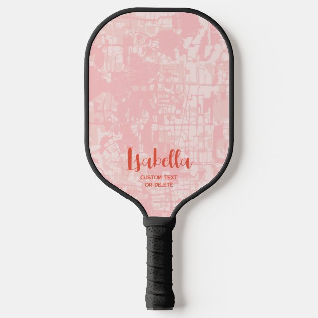 Modern Abstract Personalised Name Pickleball Paddl Paddle (Front)