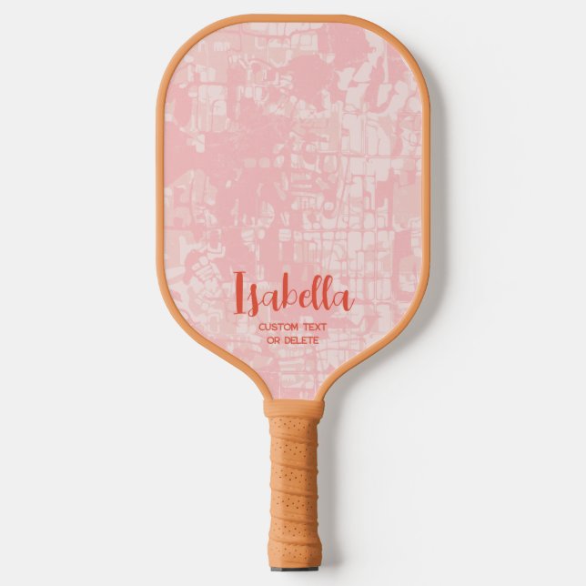 Modern Abstract Personalised Name Pickleball Paddl Paddle (Front)