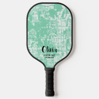 Modern Abstract Personalised Name Pickleball Paddl Pickleball Paddle