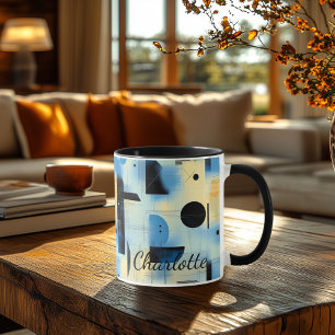 Modern Abstract Personalised - Unique Geometric Mug