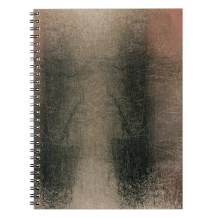 Modern Abstract Pink Black Gold Grunge Notebook